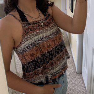 Flowy patterned tank top